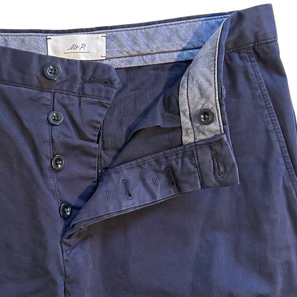 NWT Mr. Porter Navy Chino Button Fly Cotton Shorts 32 - Picture 3 of 9